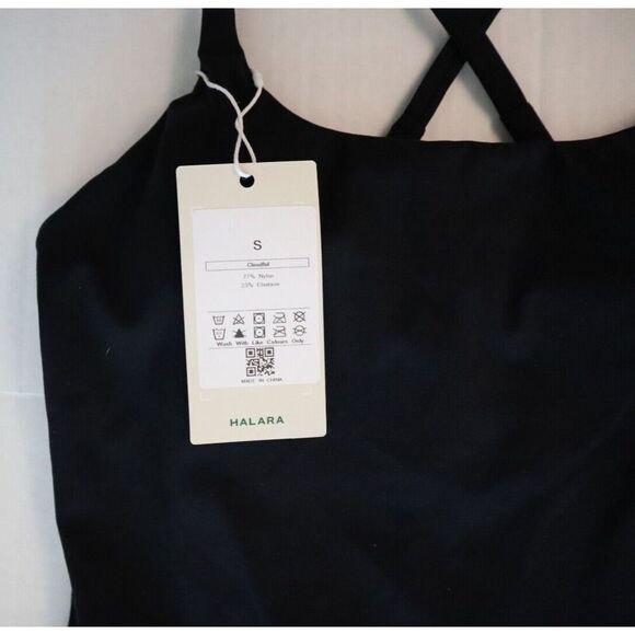 Halara Women's Sz S Black Cloudful Crisscross Back Play It My Way Active Dress - Picture 3 of 6